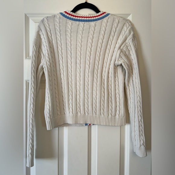 Prince Pickleball Women's Cable Knit Cardigan Tennis Sweater Cream Size Small - Picture 3 of 9